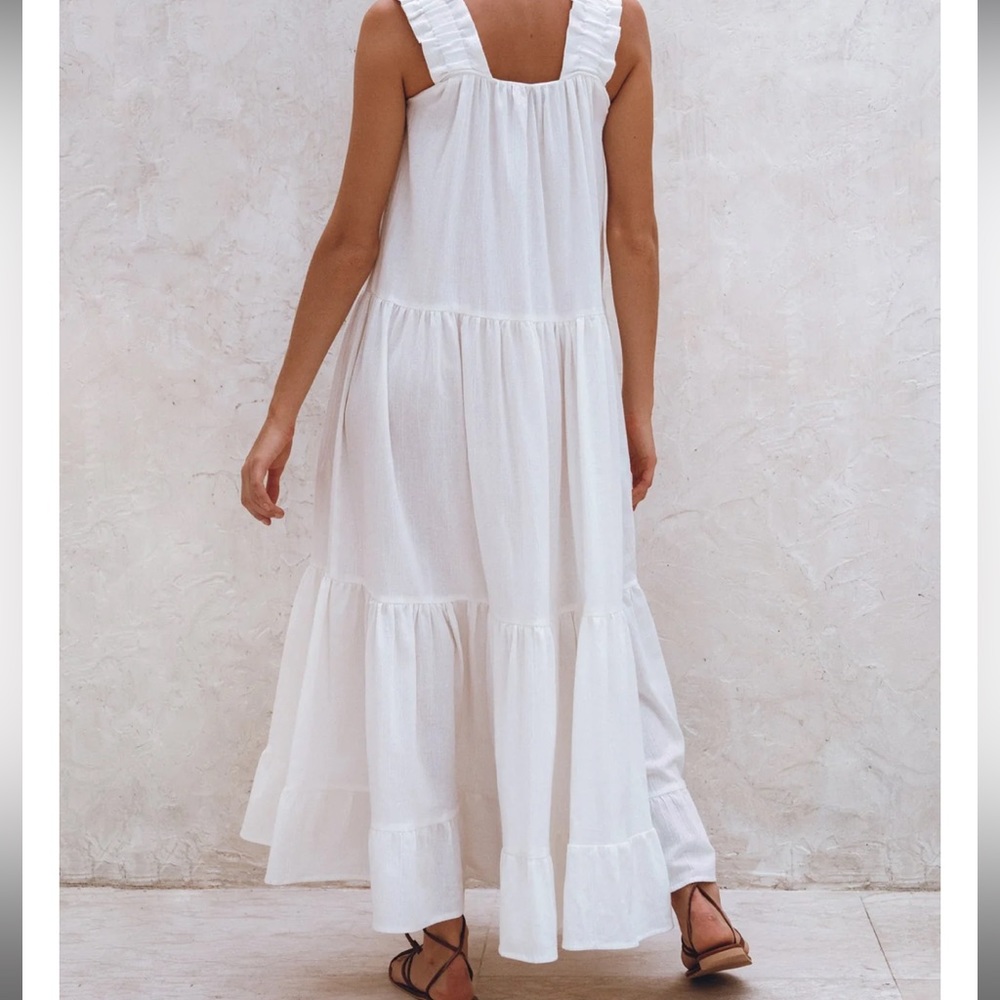 La Palma Linen Maxi Dress